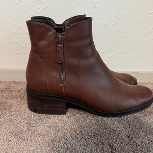 Cole Haan Chestnut Leather Ankle Booties